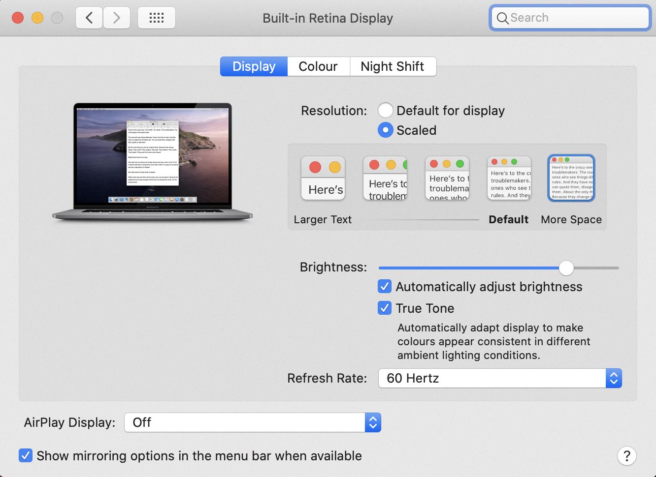 resolution of macbook pro resolution of macbook pro