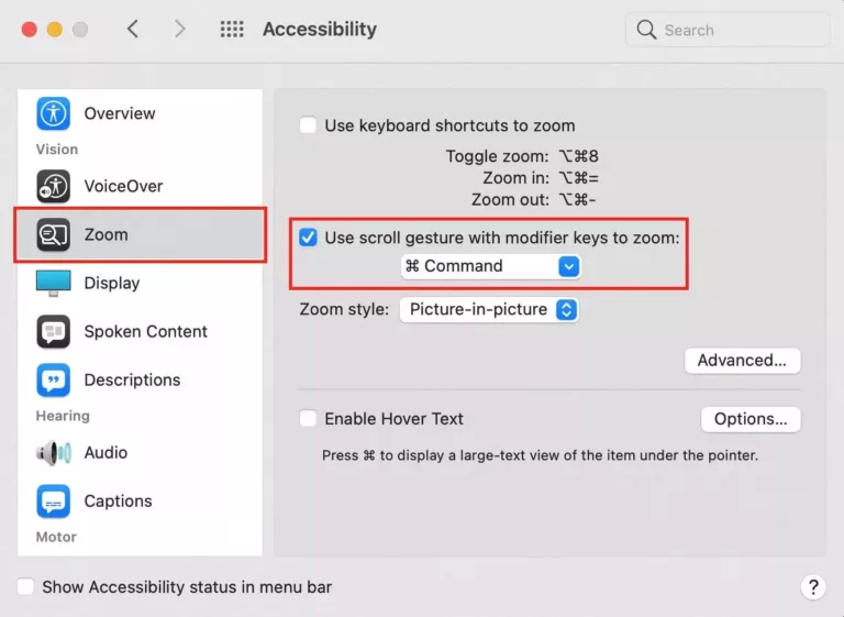 How to Zoom Out on Mac 1