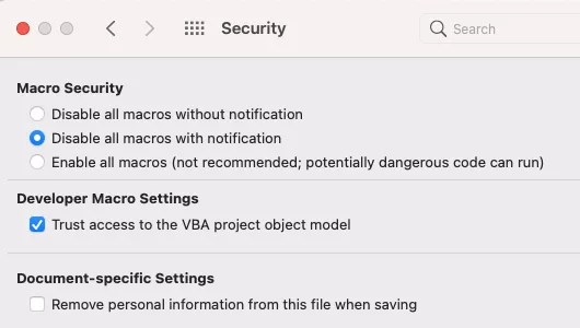 How to Activate Macros in Excel on Mac 7