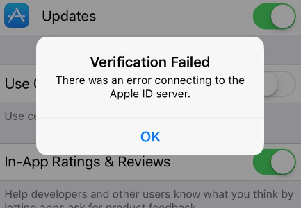 Solving the Apple ID Verification Failed Error 1