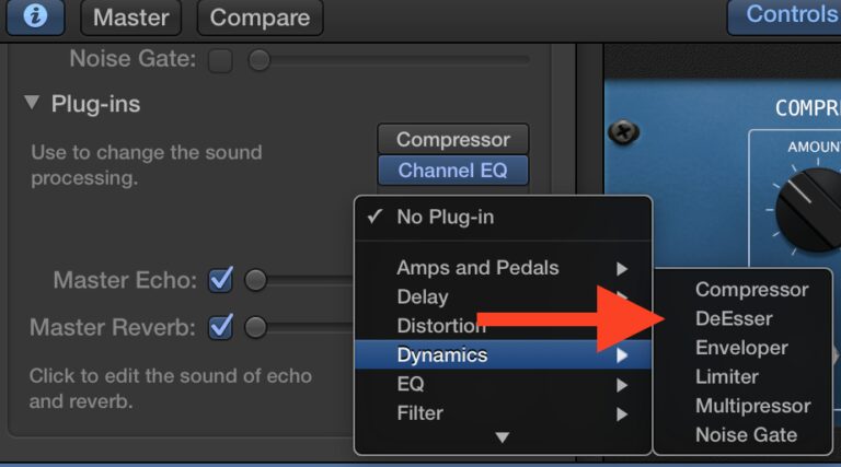 How De-esser in GarageBand Can Be Used to Remove the Sibilance From a Vocal Track 13