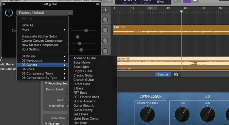 How to Use Electric Guitar Effects with GarageBand 1