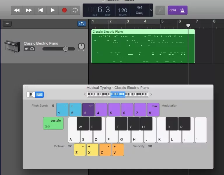 How to Use Keyboard as a MIDI Controller in GarageBand 13