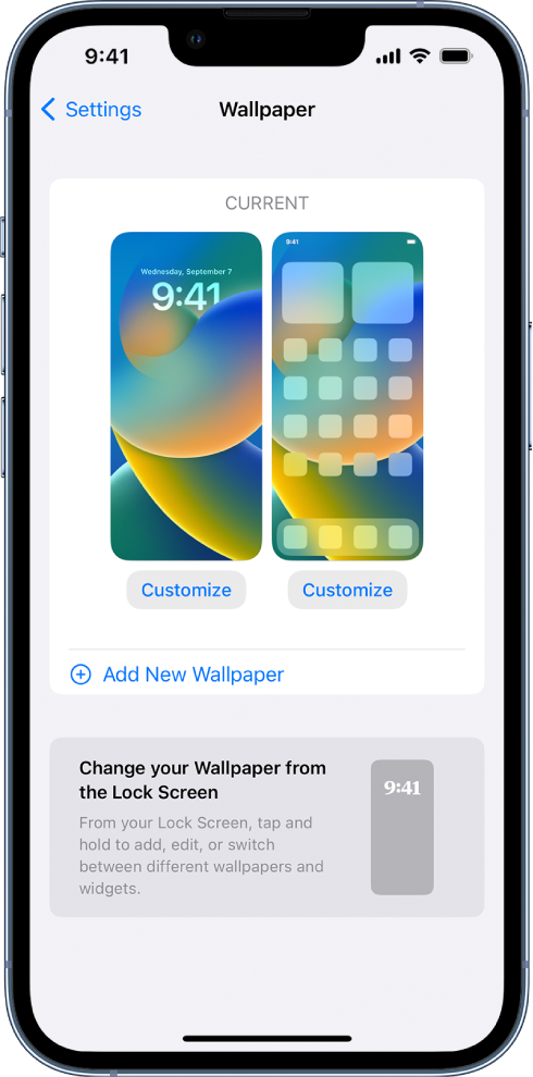 how to get old wallpaper back on iphone