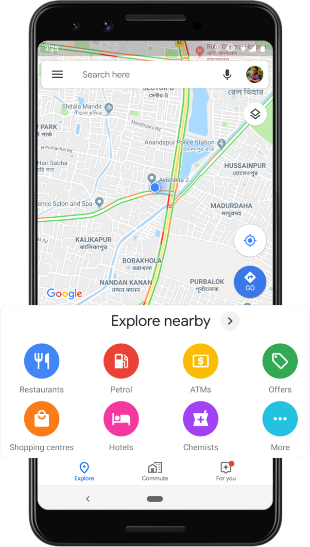 Where Is The Nearby Feature on Google Map 19