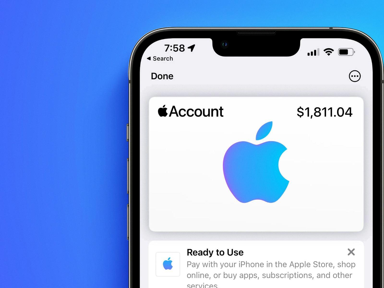 apple gift card add to apple cash