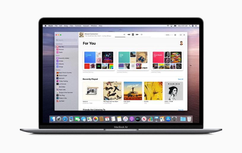 apple music on macbook air
