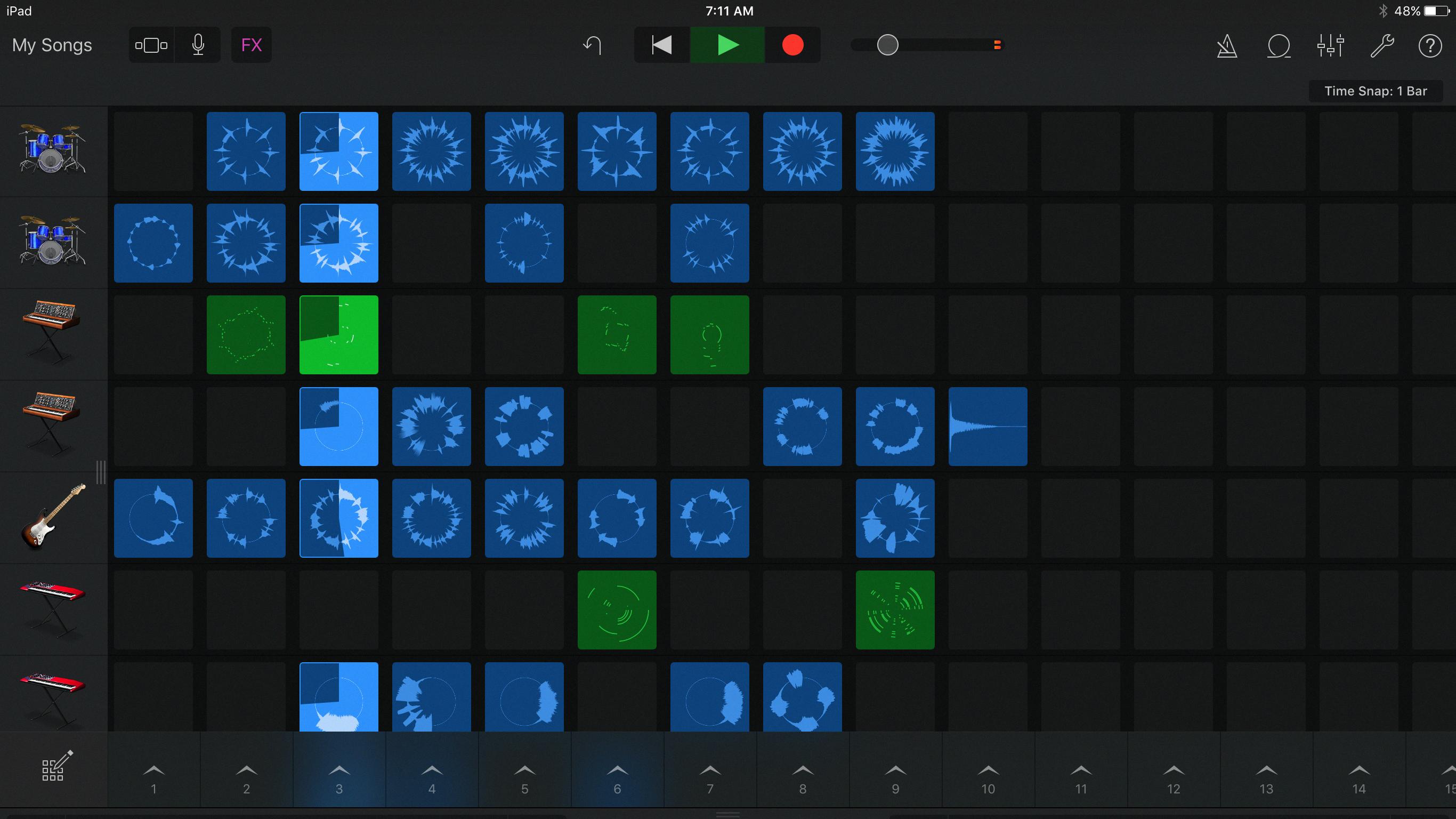 flex time garageband ipad