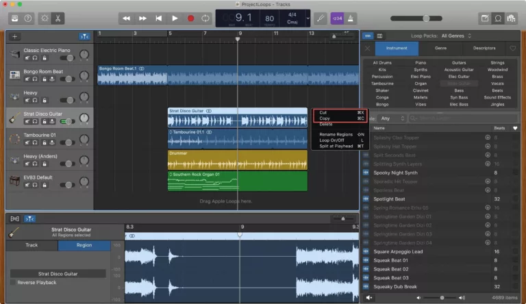 How to Transfer Files with GarageBand 9