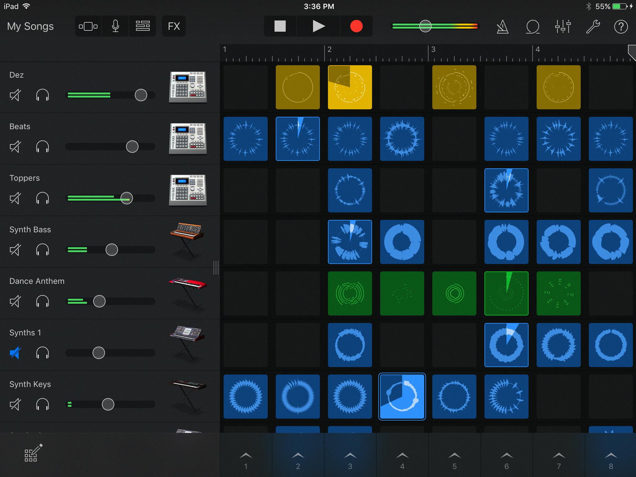 garageband pan left to right