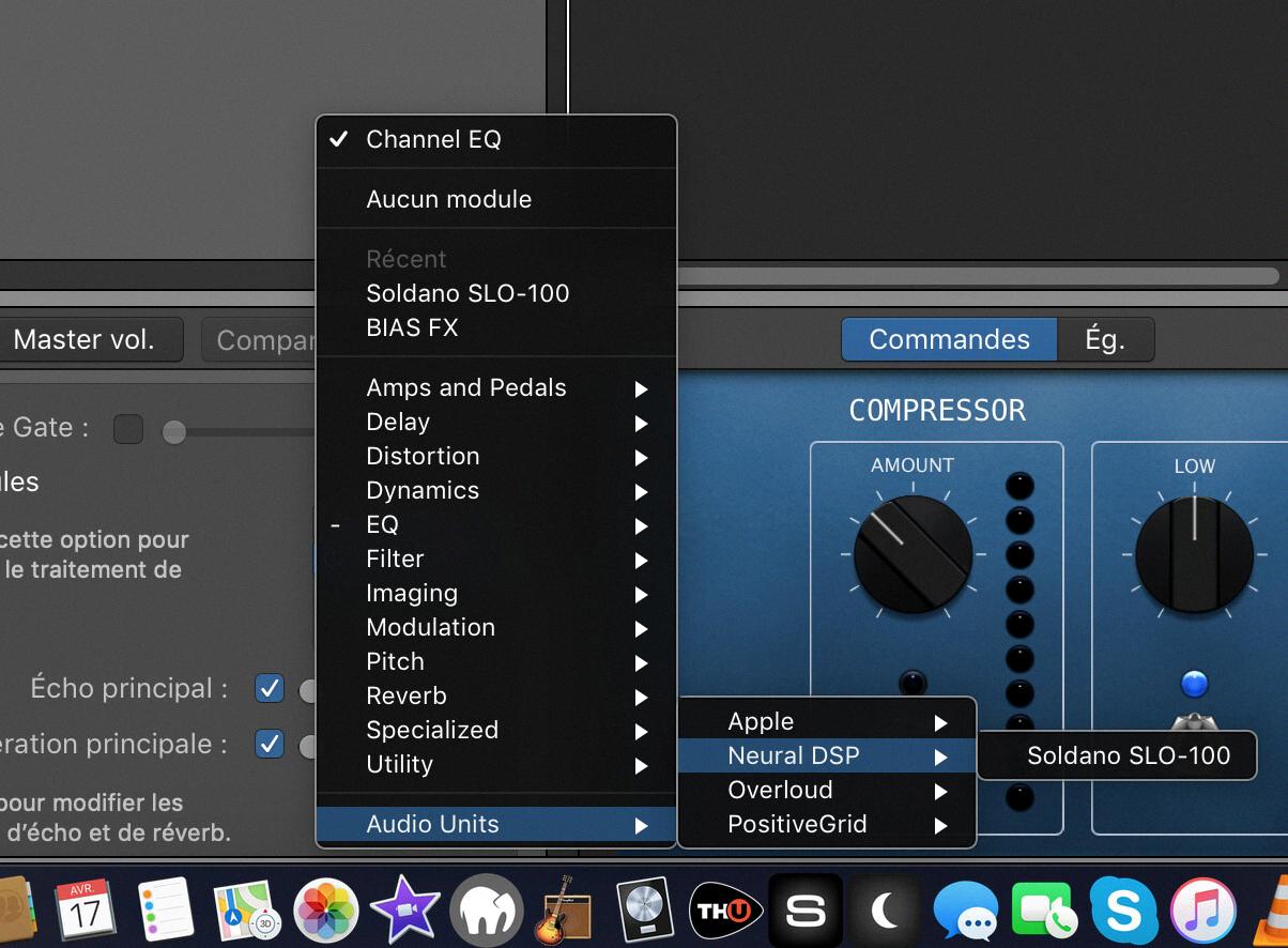 how to add audio units to garageband