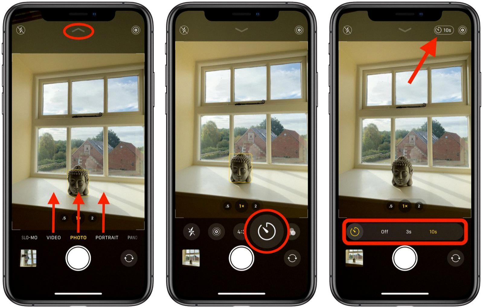 how to put self timer on iphone 11
