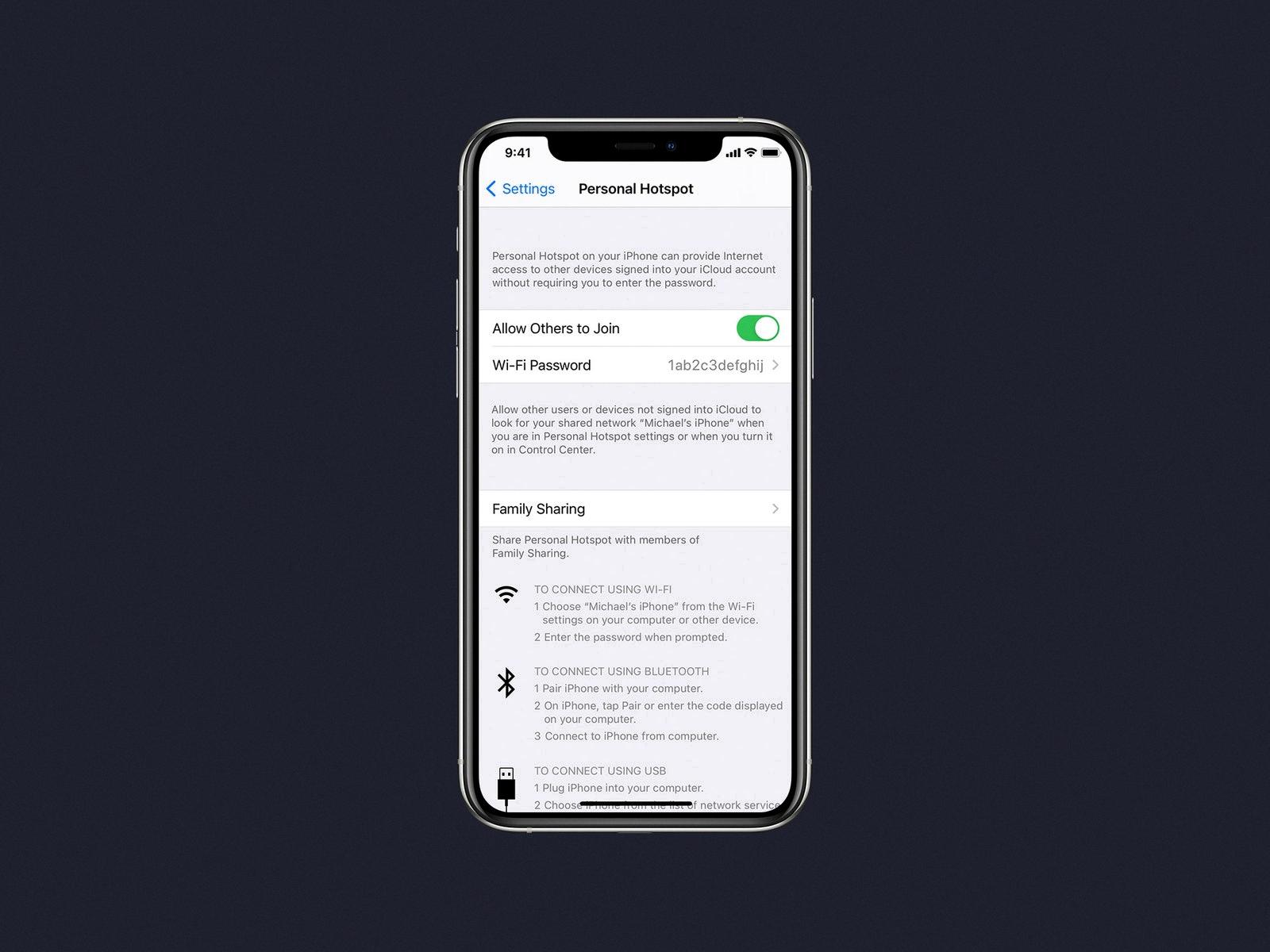 how to turn on hotspot on ios 14