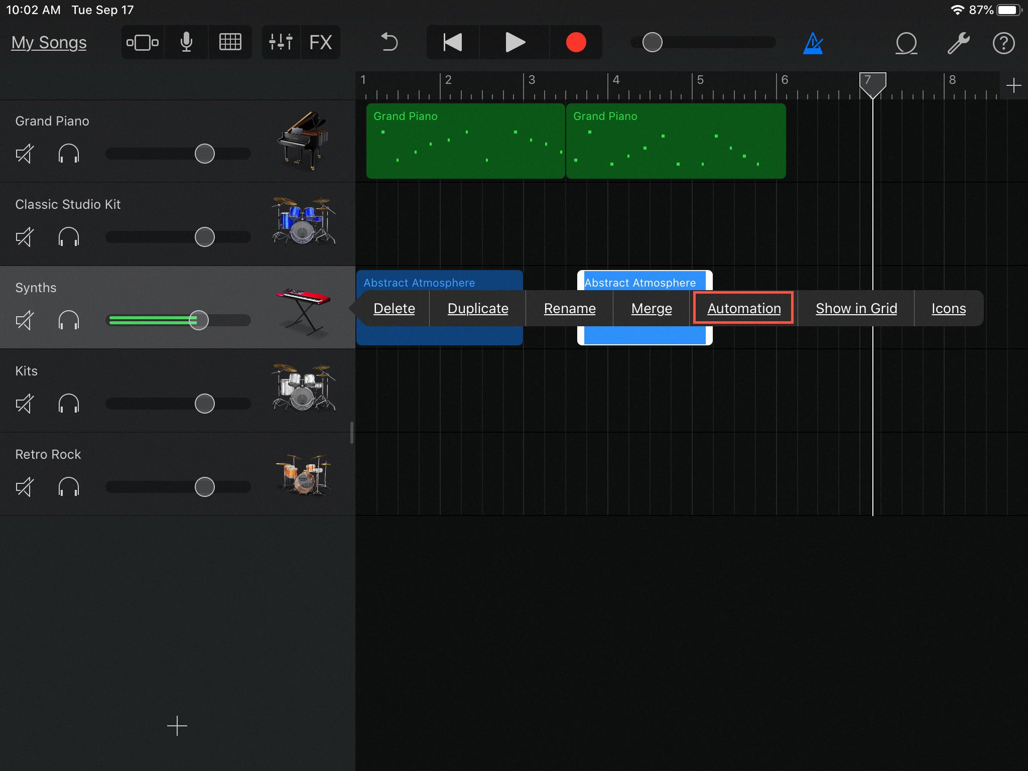 How To Use Automation In Garageband