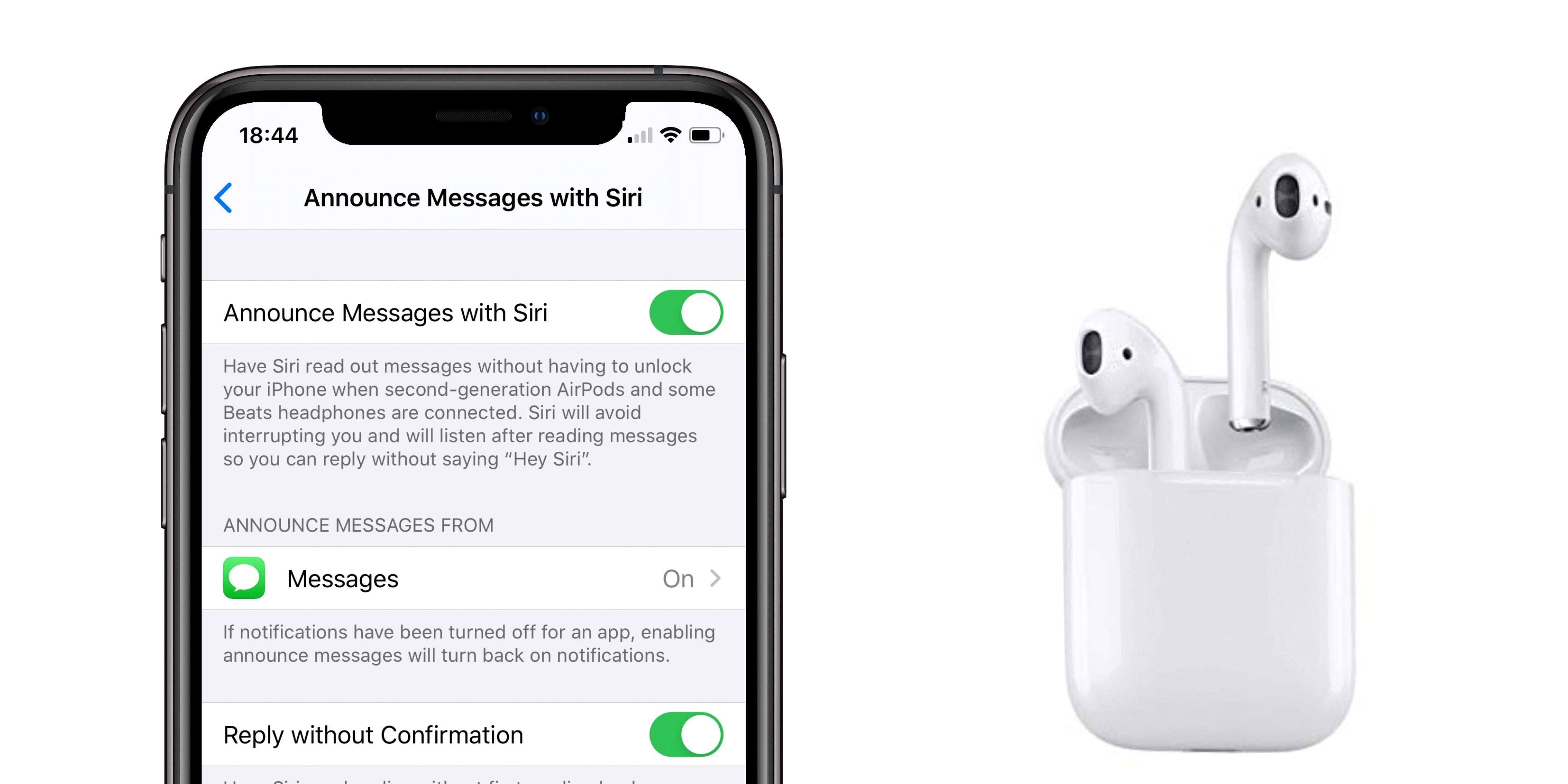 turn off siri on airpods