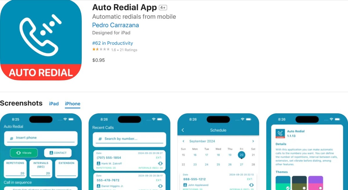 Automatic Redial App for IPhone 4 Automatic Redial App for IPhone 3