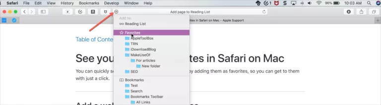 How To Get Favorites Back On Safari 9