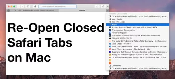 How To Access Your Old Tabs On Safari On Mac 37