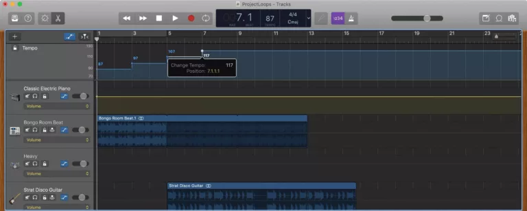 How To Change Tempo Of A Section In Garageband 7