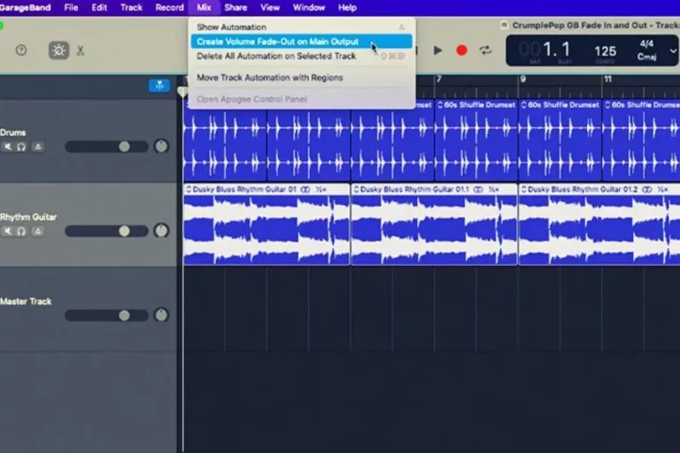 How To Fade Out Music On Garageband 13