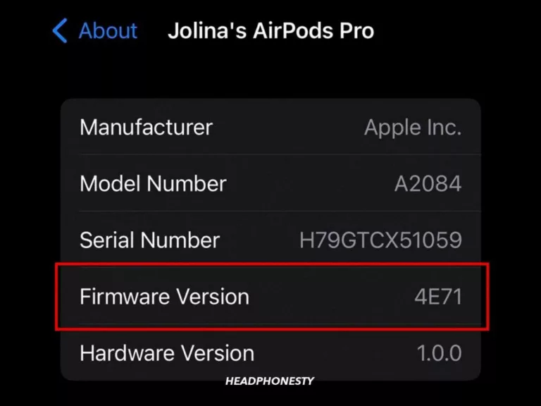 How To See Current Firmware Of Your Airpod 17
