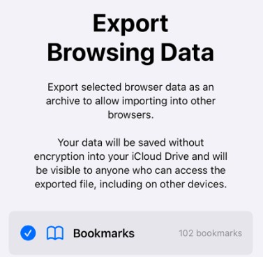 Export Browsing Data