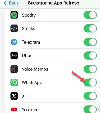 How To Disable WhatsApp on iPhone 4 Background App Refresh