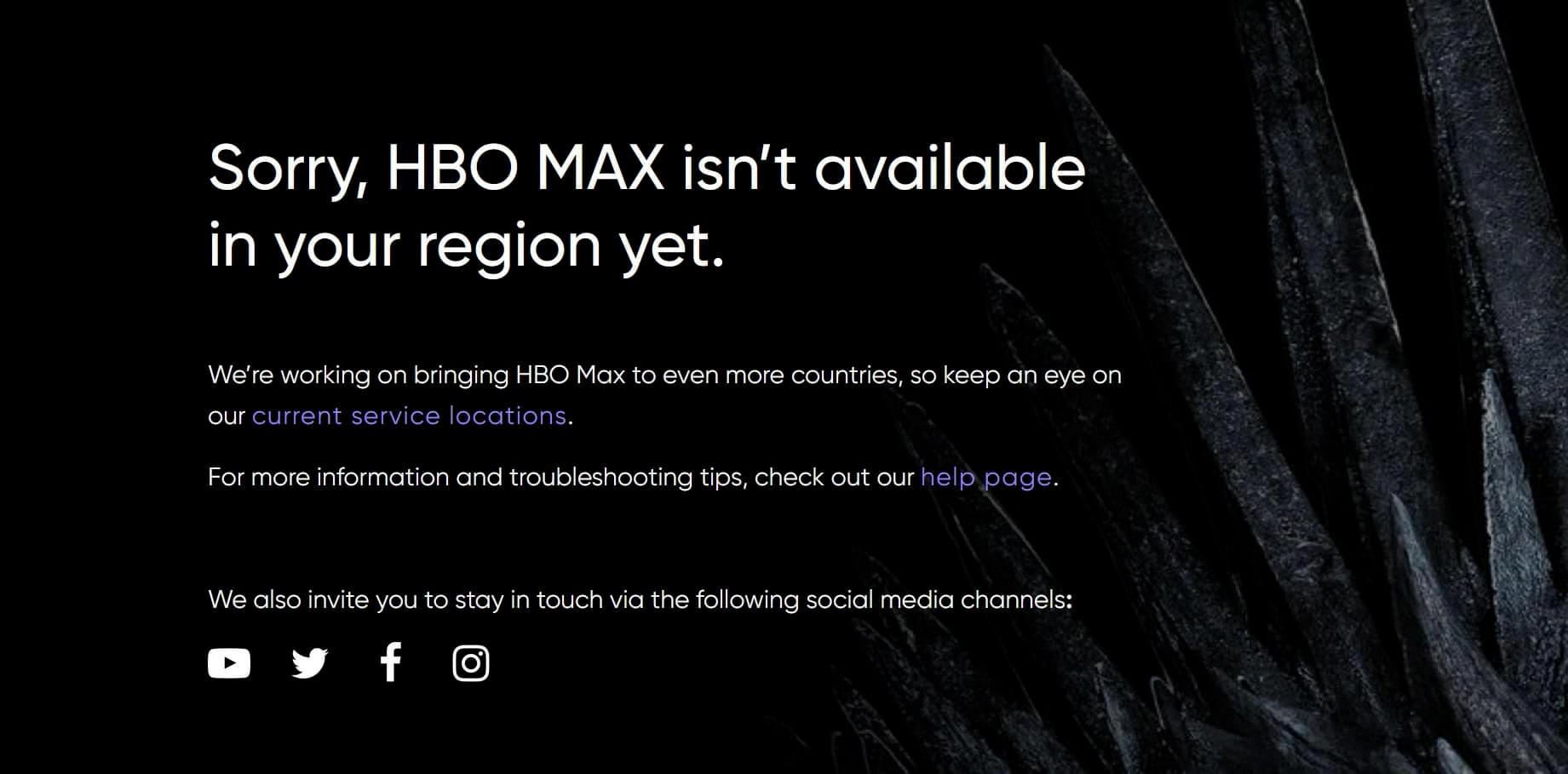 hbo max vpn not working