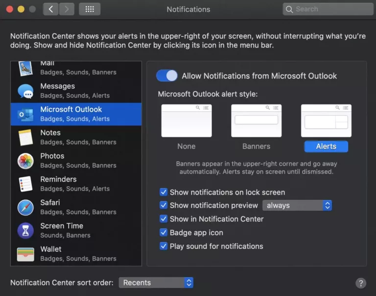 How To Turn On Outlook Notifications 1
