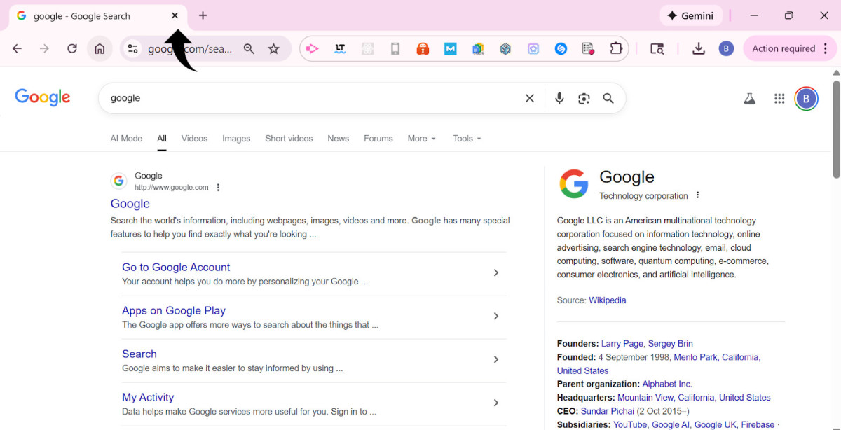 Close the Current Tab With the Fastest Method (Desktop)