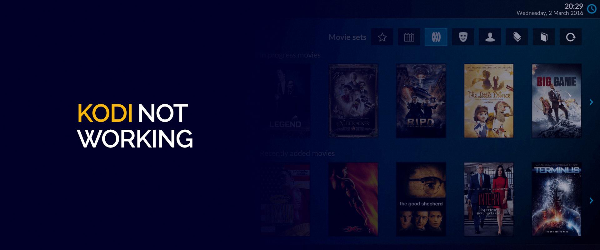 is kodi not working