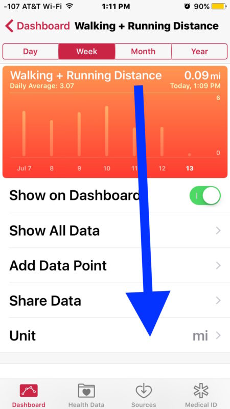 How To Change Steps To Miles On iPhone 9