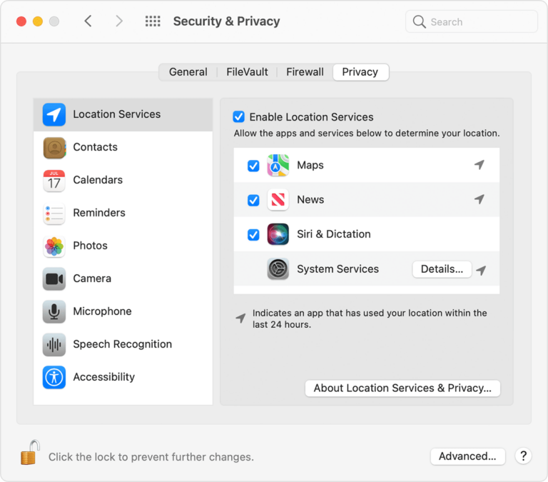 How to Enable Location Services on Your MacBook Pro? 11