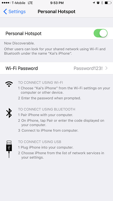 How To Find Personal Hotspot Ssid Iphone