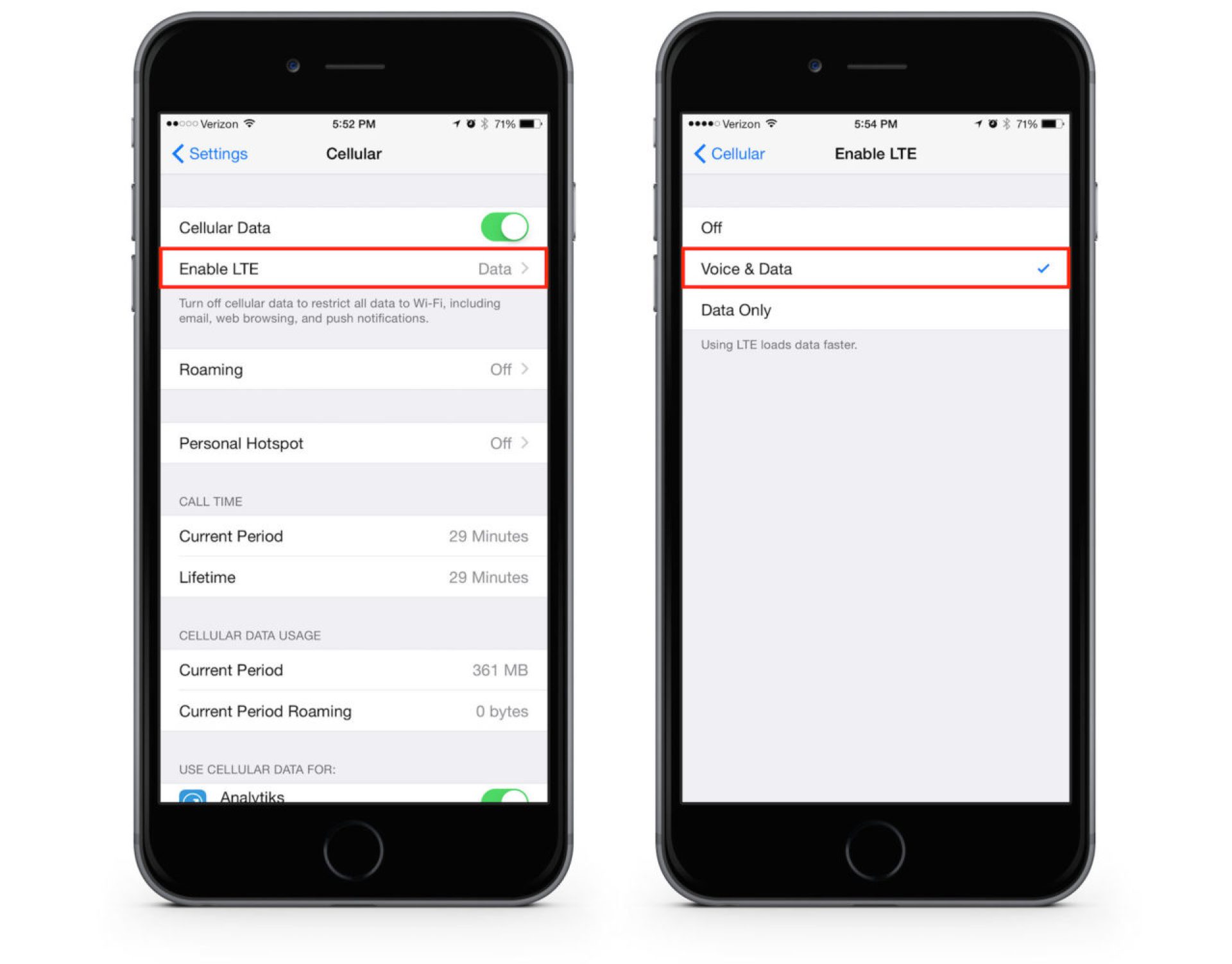 Ios Volte Settings