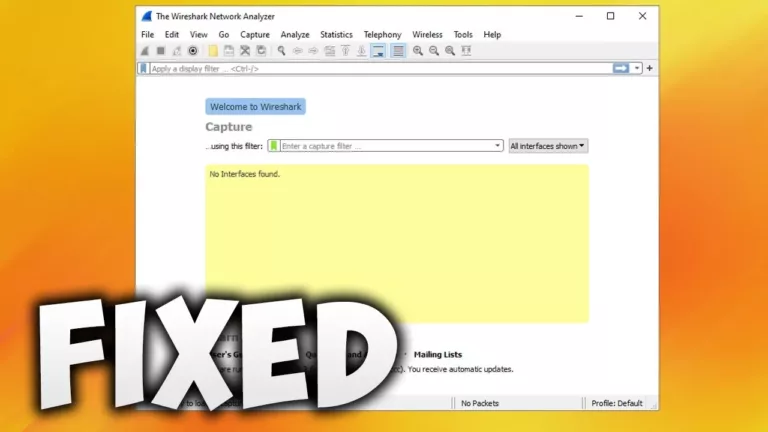 How to Fix Wireshark's 'No Interfaces Found' Error 15