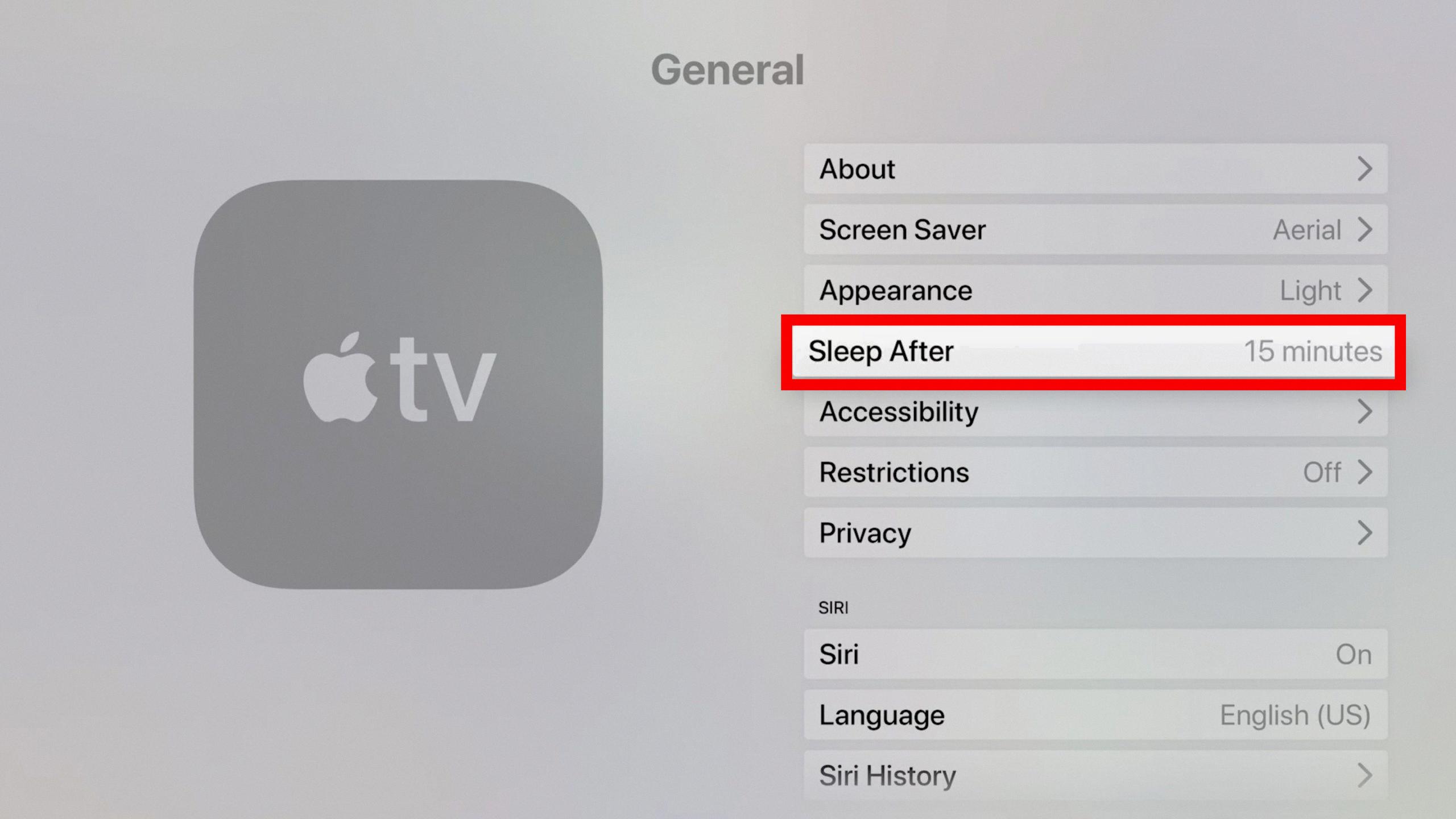 does apple tv have a sleep timer
