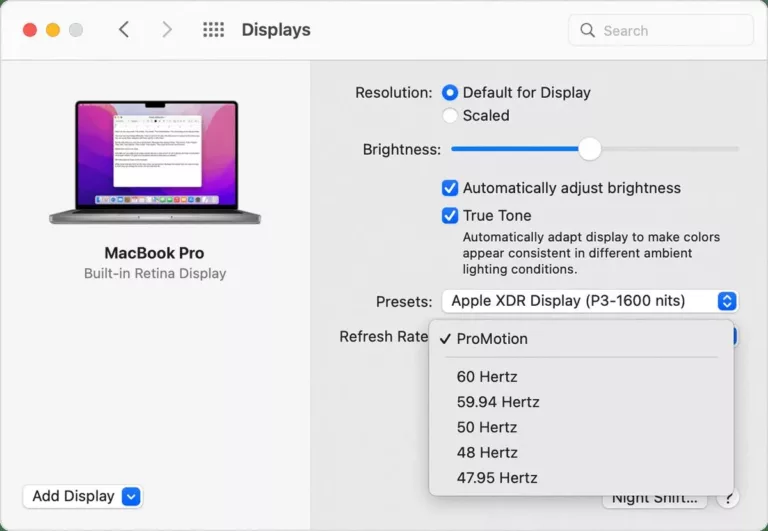 Unlock Higher Refresh Rates on Your Macbook with the M1 Chip 1
