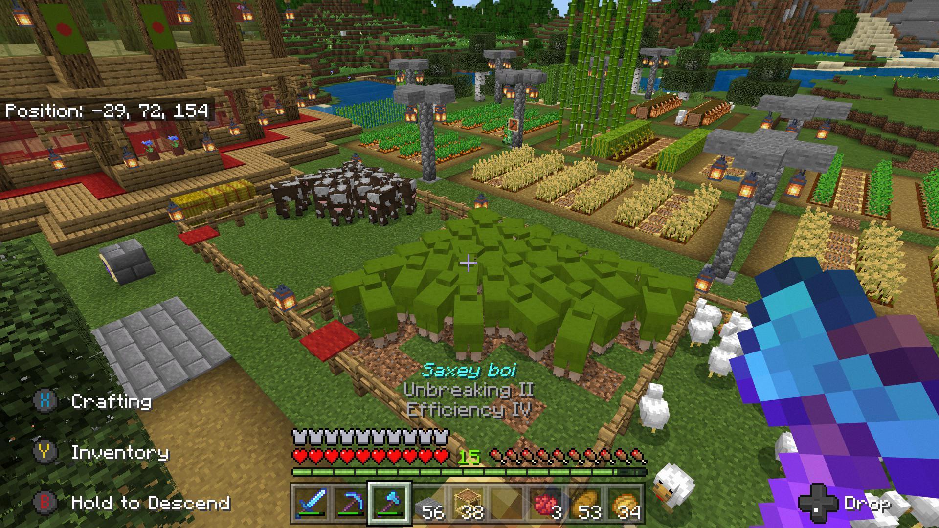 what does minecraft cows eat