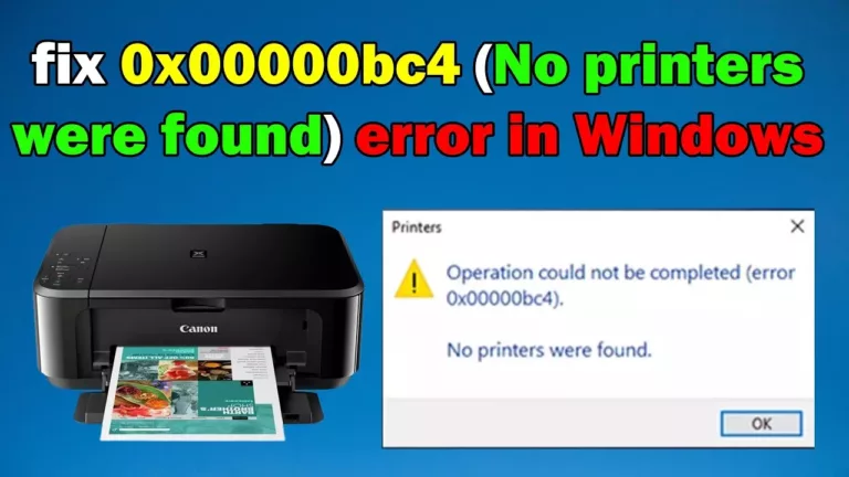 How to Fix Error 0x00000bc4 in Windows? 11
