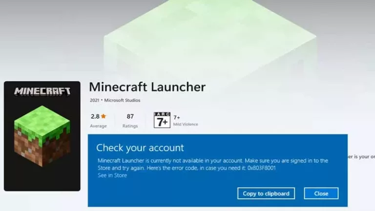 How to Fix Minecraft Launcher Is Currently Not Available in Your Account Issue? 1