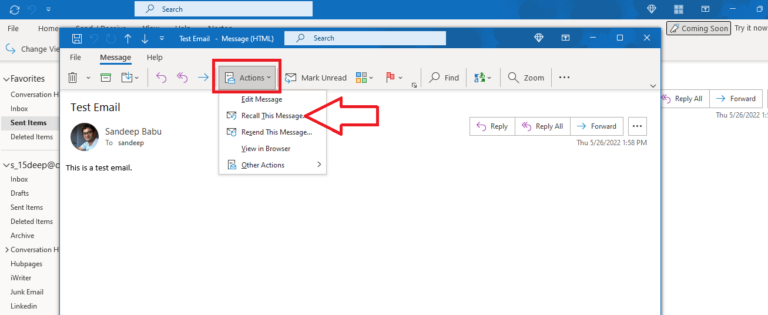 How to Recall a Message in Outlook? 5