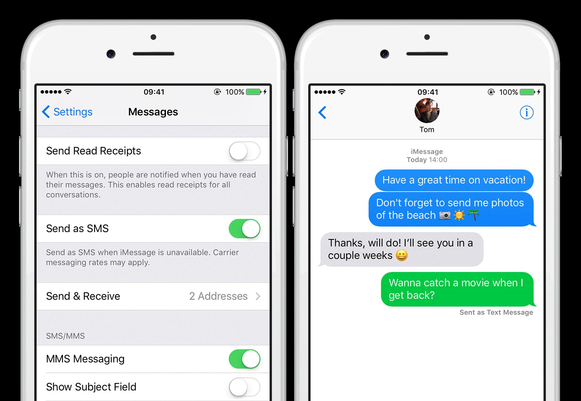how to receive text messages on two iphones