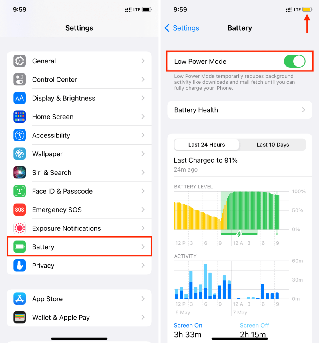 Why is My Phone Battery Icon Yellow? 1