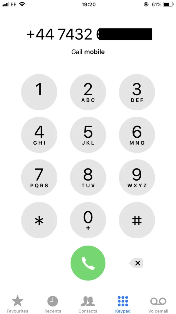 How to Dial International number On iPhone? 1