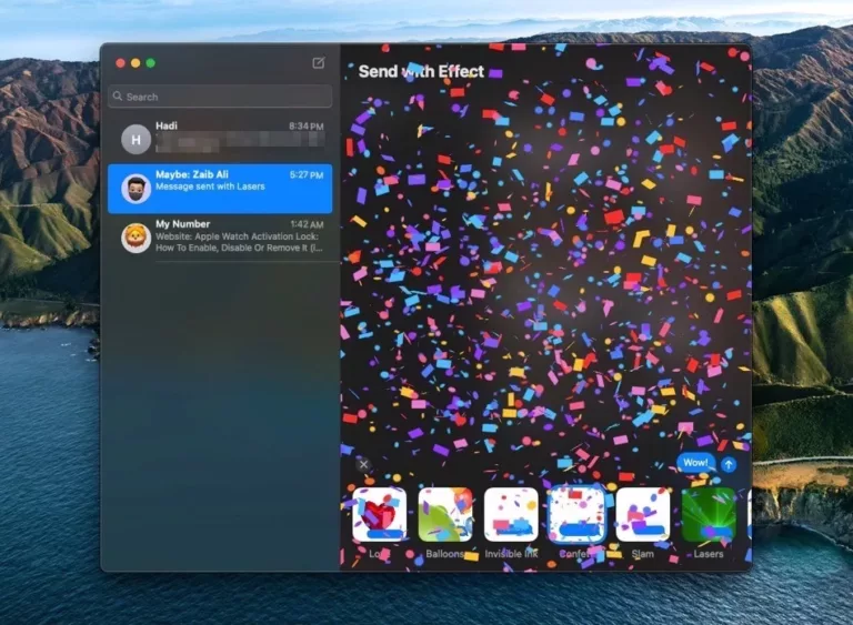 How to Send Effects on iMessage Mac? 1