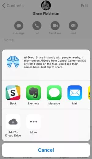 How to Share Your Contact on iPhone? 3