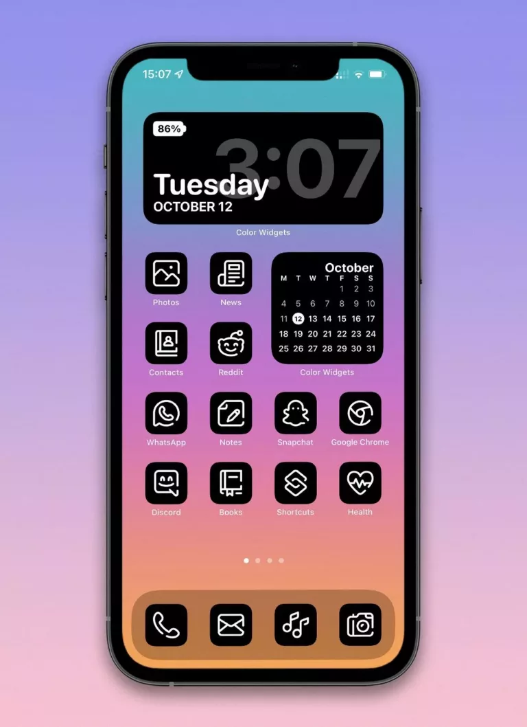 How to Create a Classic Look with Black & White App Icons? 1