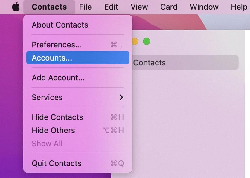 contacts not showing on mac