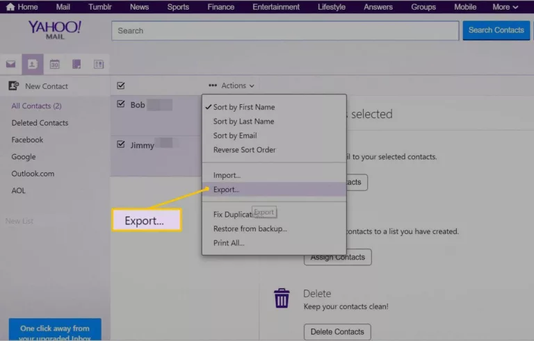 How to Export Yahoo Contacts to iPhone and Android? 9